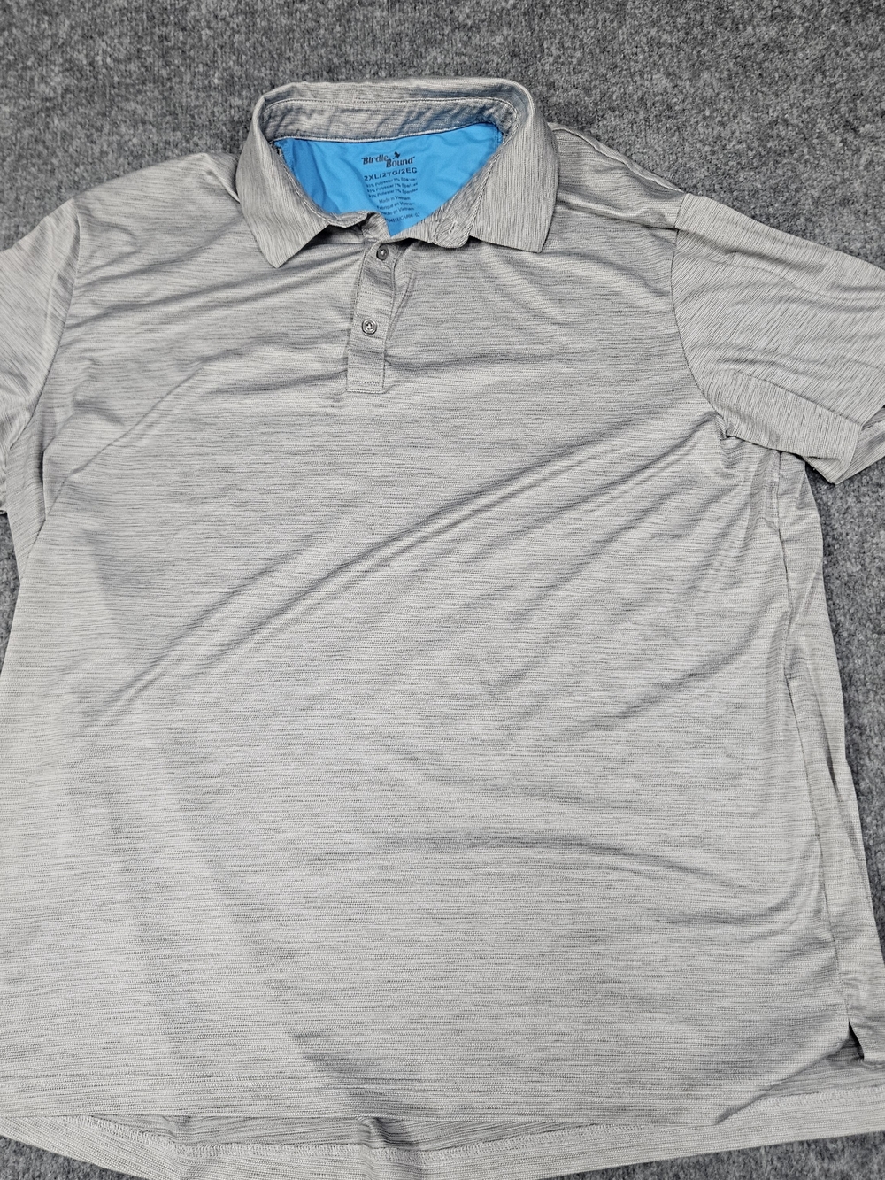 BirdieBound Men's Polo Shirt Gray Size 2XL Like New